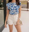 Just Usa Mckenzie Denim Shorts In Off White In White