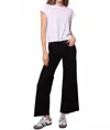 Just Usa Mid Rise Wide Leg Jeans In Black In Black