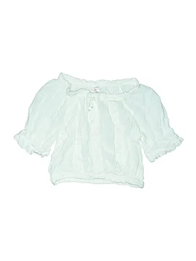 Pre-owned Justice Kids' 3/4 Sleeve Blouse In Green