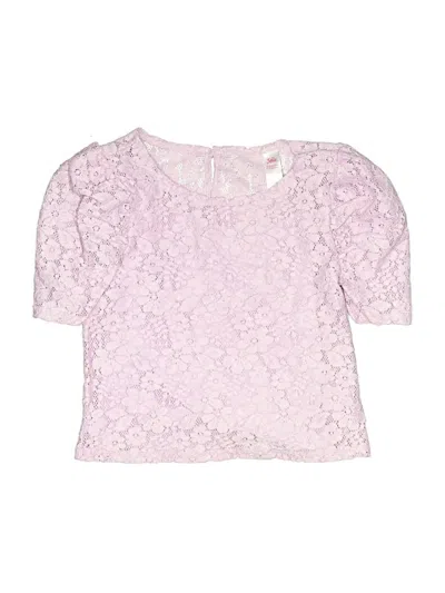 Pre-owned Justice Kids' 3/4 Sleeve Blouse In Pink