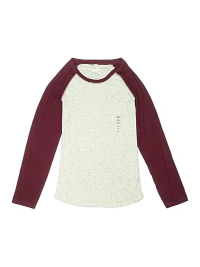 Pre-owned Justice Kids' 3/4 Sleeve T-shirt In Burgundy
