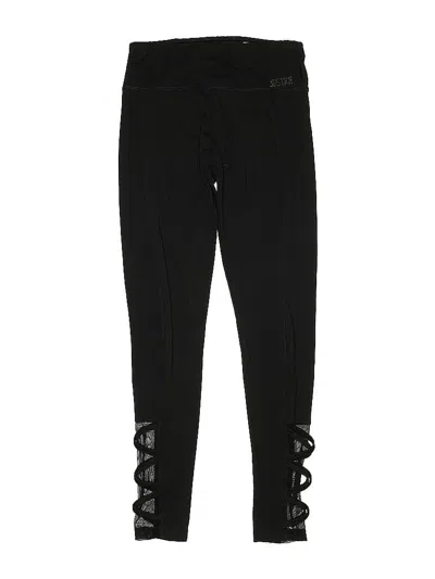 Pre-owned Justice Kids' Active Pants In Black