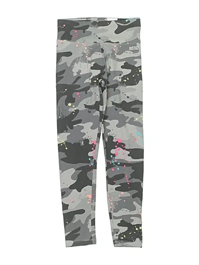 Pre-owned Justice Kids' Active Pants In Gray