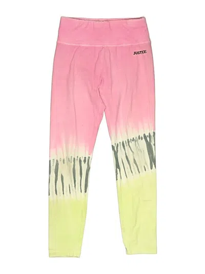 Pre-owned Justice Kids' Active Pants In Pink