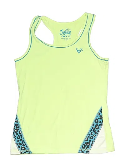 Pre-owned Justice Kids' Active Tank Top In Green