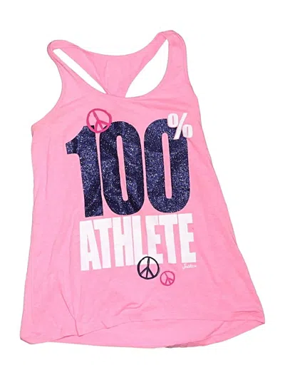 Pre-owned Justice Kids' Active Tank Top In Pink