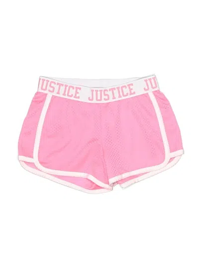 Pre-owned Justice Kids' Athletic Shorts In Pink