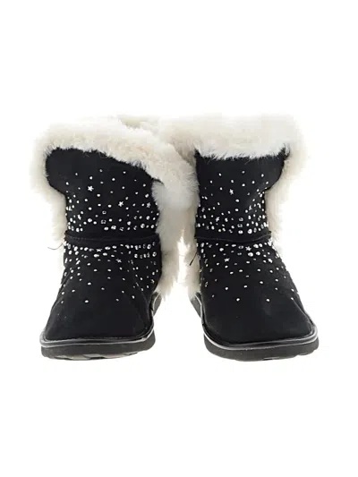 Pre-owned Justice Kids' Boots In Black