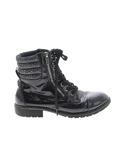 Pre-owned Justice Kids' Boots In Black