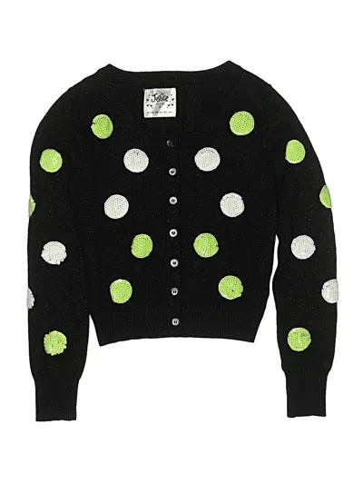 Pre-owned Justice Kids' Cardigan Sweater In Black