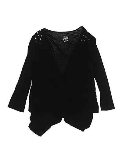 Pre-owned Justice Kids' Cardigan Sweater In Black