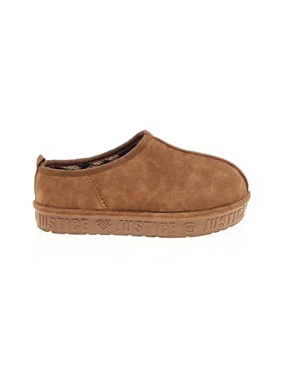 Pre-owned Justice Kids' Clogs In Brown