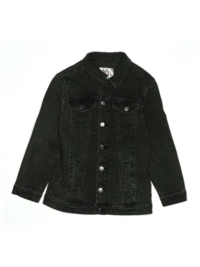 Pre-owned Justice Kids' Denim Jacket In Black