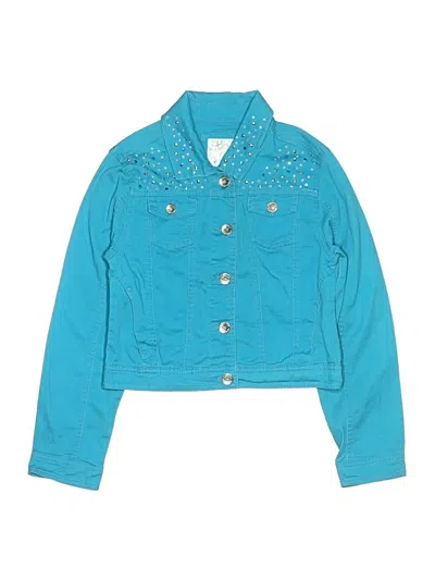 Pre-owned Justice Kids' Denim Jacket In Blue