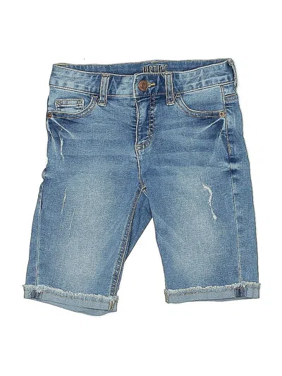 Pre-owned Justice Kids' Denim Shorts In Blue