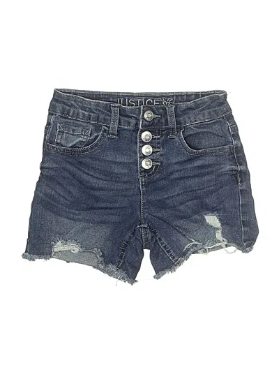Pre-owned Justice Kids' Denim Shorts In Blue