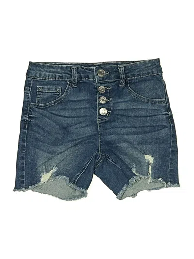 Pre-owned Justice Kids' Denim Shorts In Blue