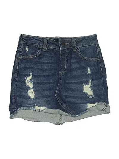 Pre-owned Justice Kids' Denim Skirt In Blue