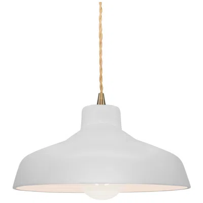 Justice Design 11.5"w Bisque Frame Antique Brass Small Loft Beige Twisted Led Pendant