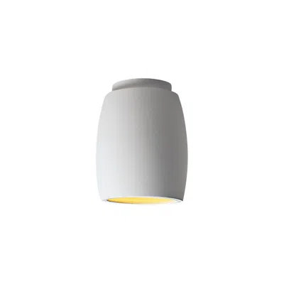 Justice Design 6 3/4" Wide Curved Ceramic Ceiling Light