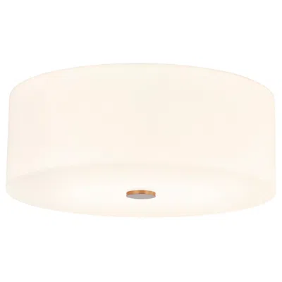 Justice Design Acryluxe Classic 18" Wide 4-light Brushed Brass, Opal Flush-mount