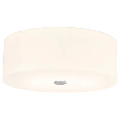 Justice Design Acryluxe Classic 18" Wide 4-light Brushed Nickel, Opal Flush-mount