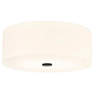 Justice Design Acryluxe Classic 18" Wide 4-light Matte Black, Opal Flush-mount
