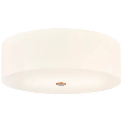 Justice Design Acryluxe Classic 24" Wide 5-light Brushed Brass, Opal Flush-mount