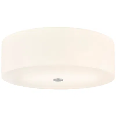 Justice Design Acryluxe Classic 24" Wide 5-light Brushed Nickel, Opal Flush-mount