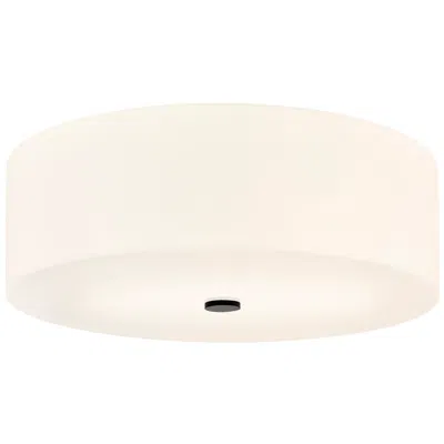 Justice Design Acryluxe Classic 24" Wide 5-light Matte Black, Opal Flush-mount