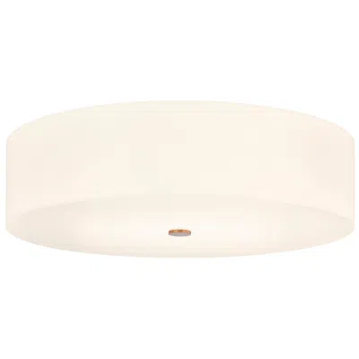 Justice Design Acryluxe Classic 30" Wide 6-light Brushed Brass, Opal Flush-mount