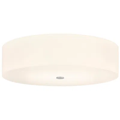 Justice Design Acryluxe Classic 30" Wide 6-light Brushed Nickel, Opal Flush-mount