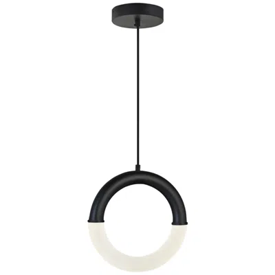Justice Design Acryluxe™ Revolve 10 1/4" Wide Black Led Mini Pendant