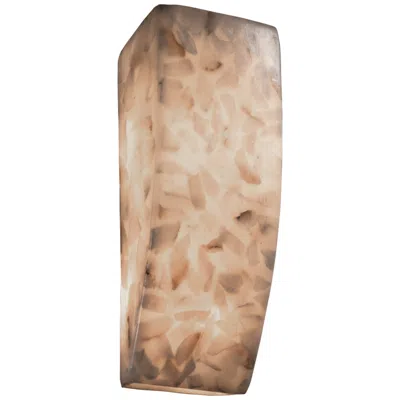 Justice Design Alabaster Rocks! 14" High Ada Rectangular Wall Sconce