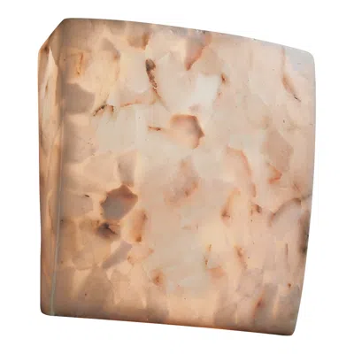 Justice Design Alabaster Rocks!™ 8 1/4" High Ada Square Wall Sconce