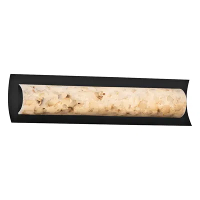 Justice Design Alabaster Rocks! Lineate 21 1/2" Wide Black Led Bath Light