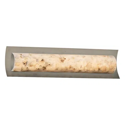 Justice Design Alabaster Rocks!™ Lineate 21 1/2"w Nickel Led Bath Light