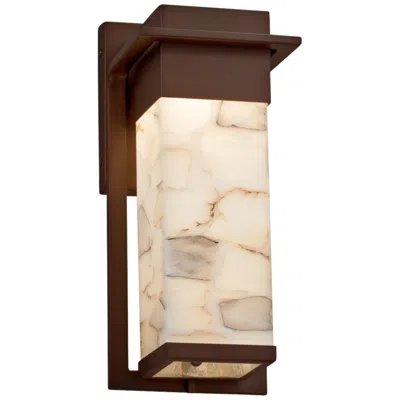Justice Design Alabaster Rocks! Pacific 12" High Bronze Led Outdoor Wall Light