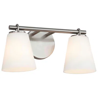 Justice Design Alpino 15" Wide Brushed Nickel 2-light Wall Sconce