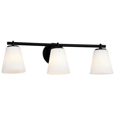 Justice Design Alpino 25" High Matte Black 3-light Bath Light