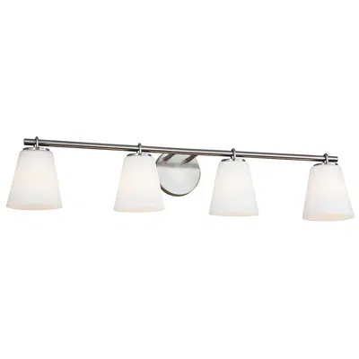 Justice Design Alpino 35" Wide Brushed Nickel 4-light Bath Light