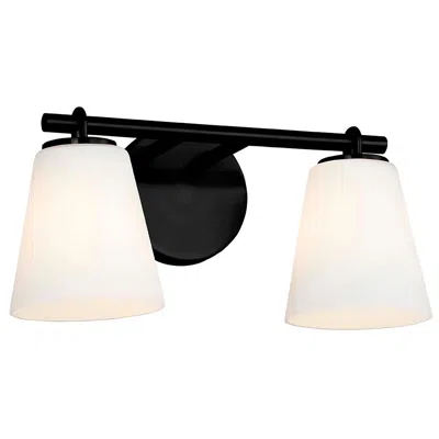 Justice Design Alpino 7 1/4" High Matte Black 2-light Wall Sconce