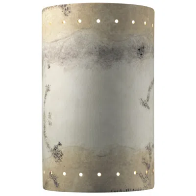 Justice Design Ambiance 12.5" Greco Travertine Ada W/perfs Wall Sconce Made To Order