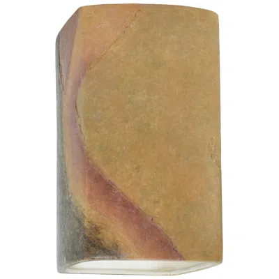 Justice Design Ambiance 13 1/2"h Harvest Yellow Slate Rectangle Wall Sconce Made To Order