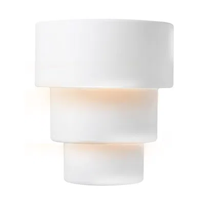 Justice Design Ambiance 14.25" High Gloss White Large Terrace Wall Sconce