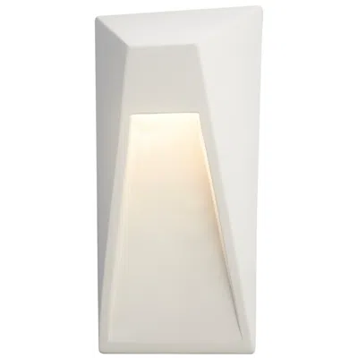 Justice Design Ambiance 15" High Bisque White Led Outdoor Wall Light