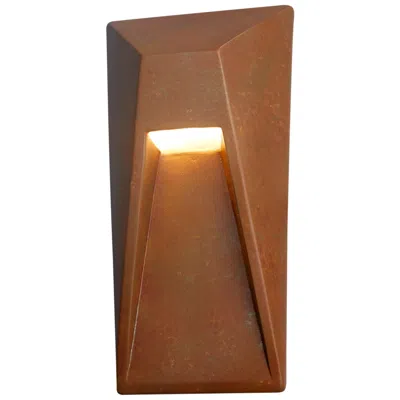 Justice Design Ambiance 16" Ceramic Rust Patina Dark Sky Led Outdoor Light Made To Order