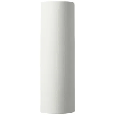 Justice Design Ambiance 17" High Bisque Tube Closed Top Ada Wall Sconce
