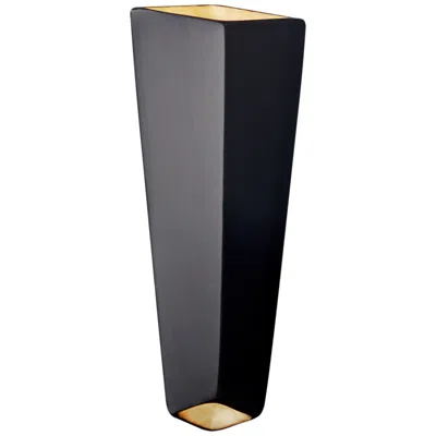Justice Design Ambiance 17" High Carbon Matte Black Led Wall Sconce