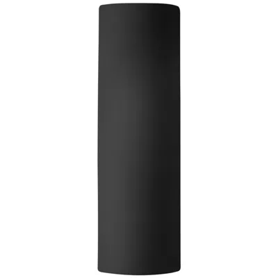 Justice Design Ambiance 17" High Carbon Matte Black Tube Ada Wall Sconce